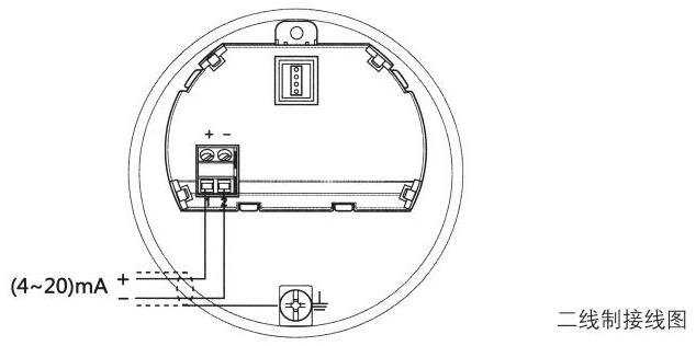 高溫喇叭天線雷達物位計接線圖(二線制)